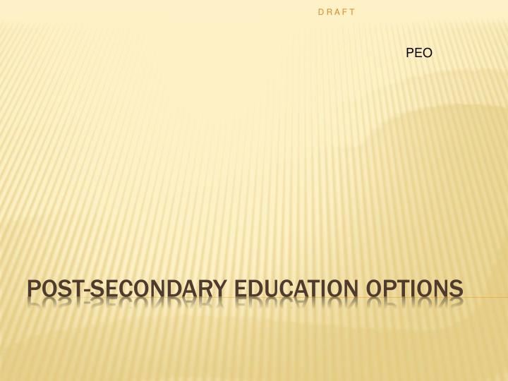 post secondary education options