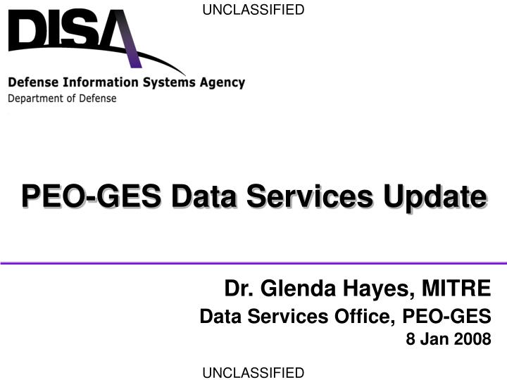 peo ges data services update