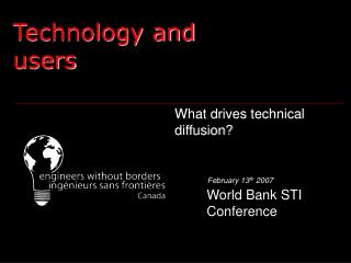 What drives technical diffusion?