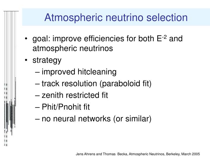 atmospheric neutrino selection