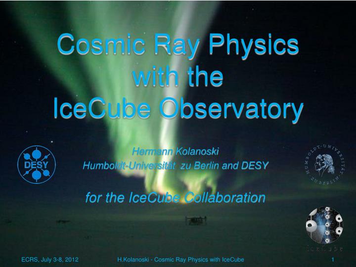 cosmic ray physics with the icecube observatory