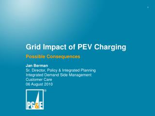 Grid Impact of PEV Charging