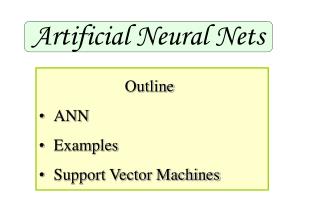 Artificial Neural Nets