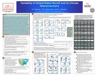 Variability of United States Runoff and its Climate Teleconnections