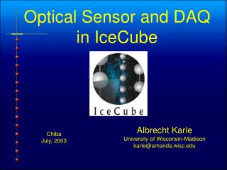 Optical Sensor and DAQ in IceCube