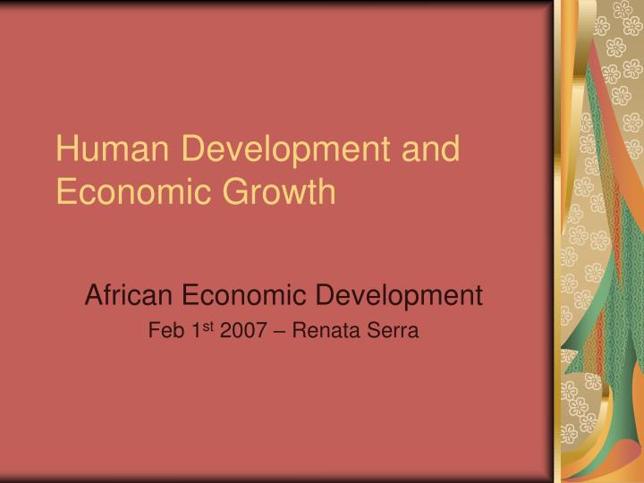human development and economic growth
