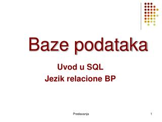 baze podataka
