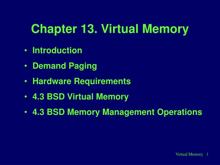 chapter 13 virtual memory