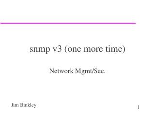 snmp v3 (one more time)