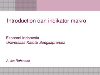 introduction dan indikator makro