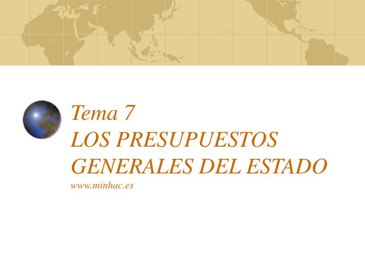 tema 7 los presupuestos generales del estado www minhac es