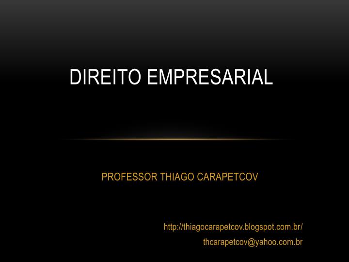 direito empresarial