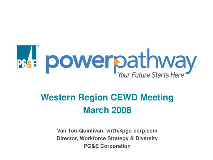 western region cewd meeting march 2008