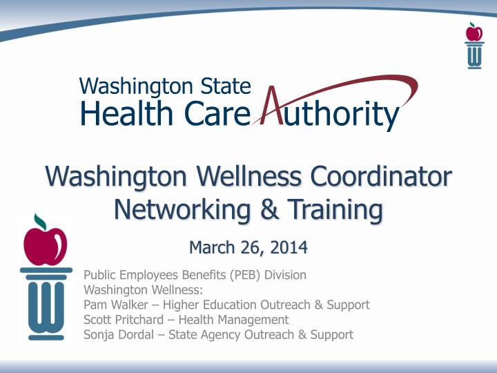 washington wellness coordinator networking training march 26 2014
