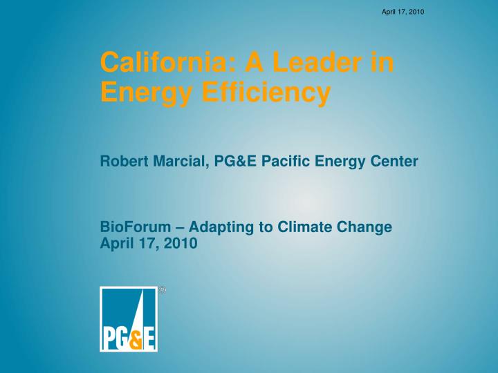 california a leader in energy efficiency