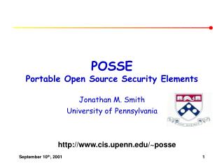 POSSE Portable Open Source Security Elements