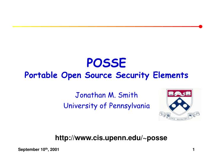 posse portable open source security elements