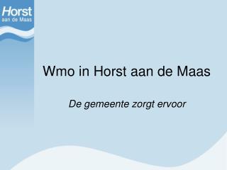 wmo in horst aan de maas