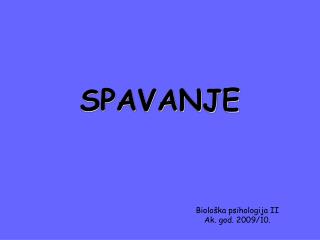 spavanje