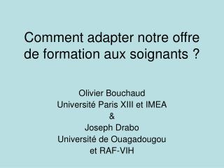 comment adapter notre offre de formation aux soignants