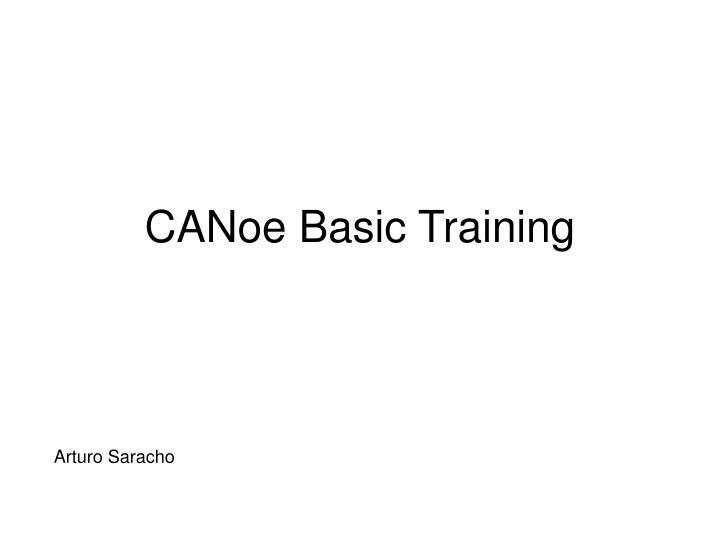 canoe basic training