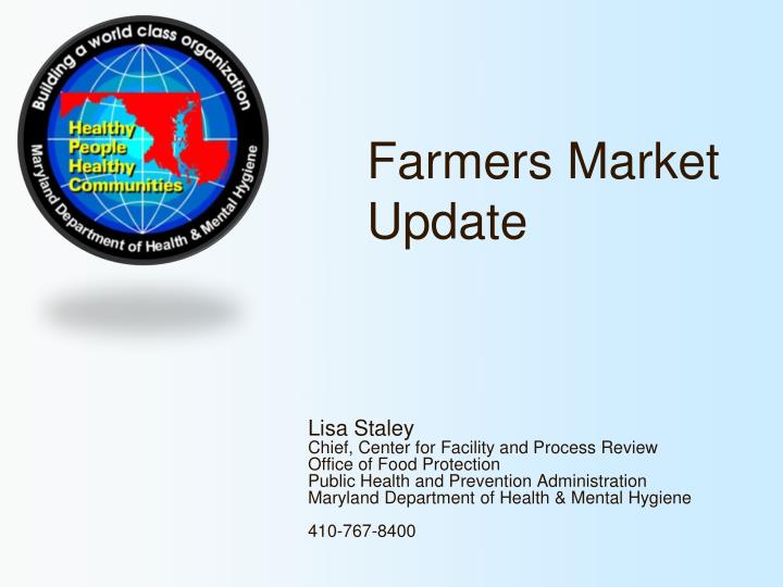 farmers market update