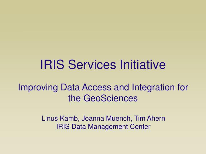 iris services initiative