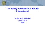 The Rotary Foundation of Rotary International