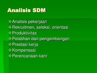 analisis sdm