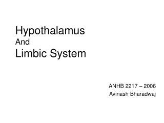 Hypothalamus And Limbic System