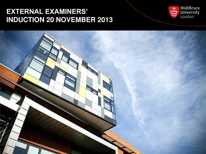 external examiners induction 20 november 2013