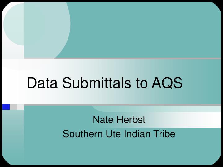 data submittals to aqs