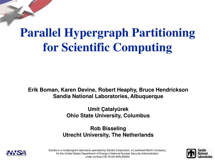 parallel hypergraph partitioning for scientific computing