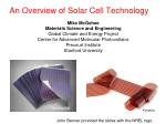 An Overview of Solar Cell Technology - slide 1