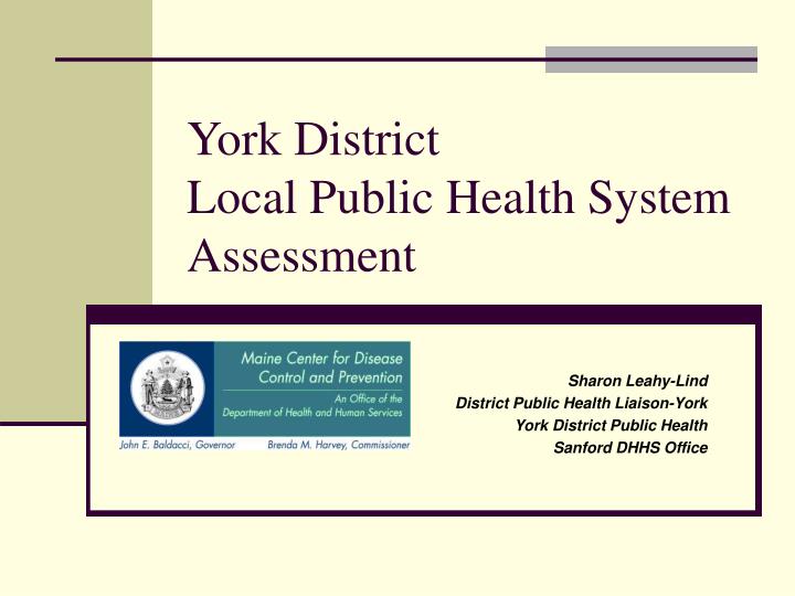 york district local public health system assessment