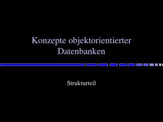 konzepte objektorientierter datenbanken