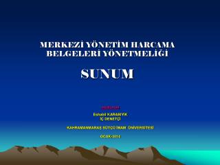 merkez y net m harcama belgeler y netmel sunum