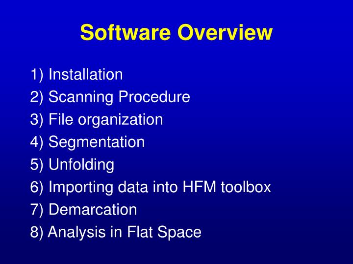 software overview