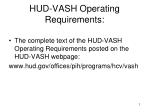 HUD-VASH Operating Requirements: - slide 1