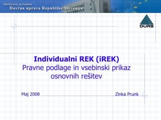 individualni rek irek pravne podlage in vsebinski prikaz osnovnih re itev