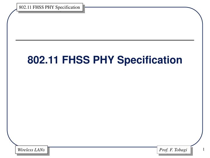 802 11 fhss phy specification