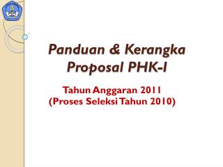 panduan kerangka proposal phk i