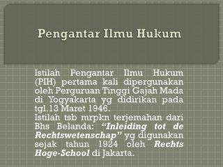 pengantar ilmu hukum