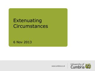 Extenuating Circumstances 6 Nov 2013