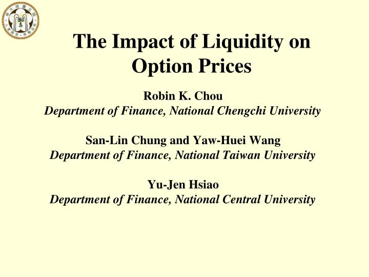 the impact of liquidity on option prices