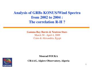 Analysis of GRBs KONUS/Wind Spectra from 2002 to 2004 : The correlation R-H ?
