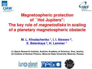 Magnetospheric protection of ``Hot Jupiters'': The key role of magnetodisks in scaling