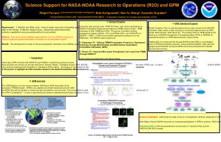 Science Support for NASA-NOAA Research to Operations (R2O) and GPM