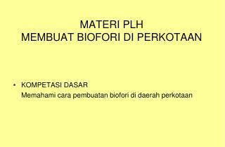 materi plh membuat biofori di perkotaan