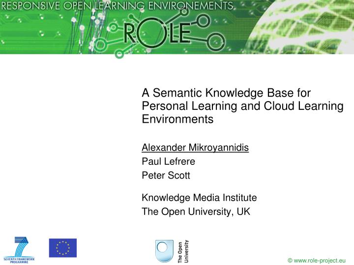 a semantic knowledge base for personal learning and cloud learning environments